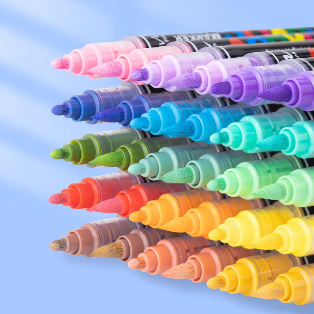 For For Guangna Professional Acrylic Paint Markers Double Ended Art Pens Liquid Ink Smooth Drawing Stationery School Supplies