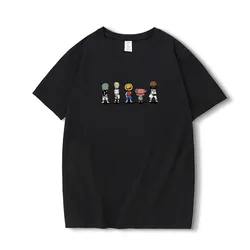 Desenhos animados Luffy anime gráfico camiseta masculina, uma peça impressa, camiseta unisex de manga curta casual, tops soltos de algodão, roupas masculinas