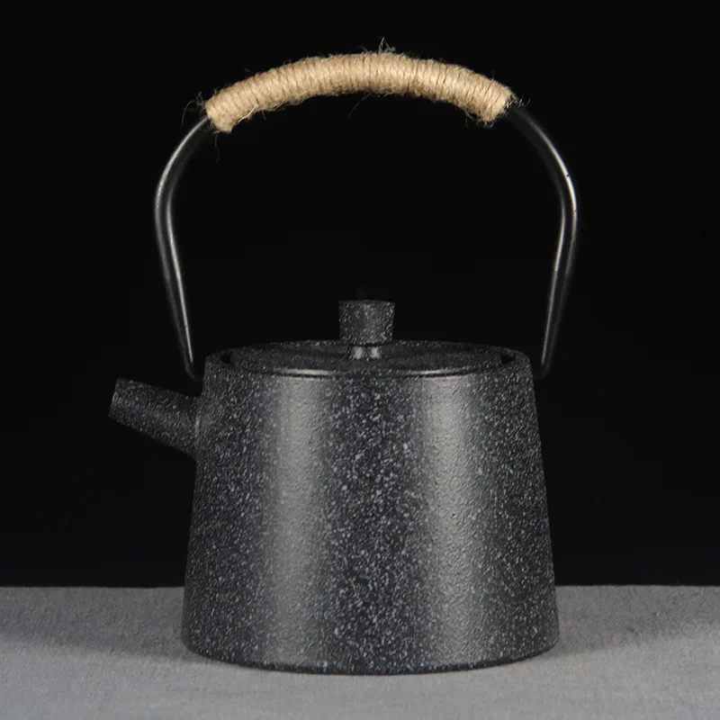 Handmade Cast Iron Kettle for Boiling Water, Iron Teapot Household Teapot, Tea Container Unique Black Gift Health Pot Tea Set