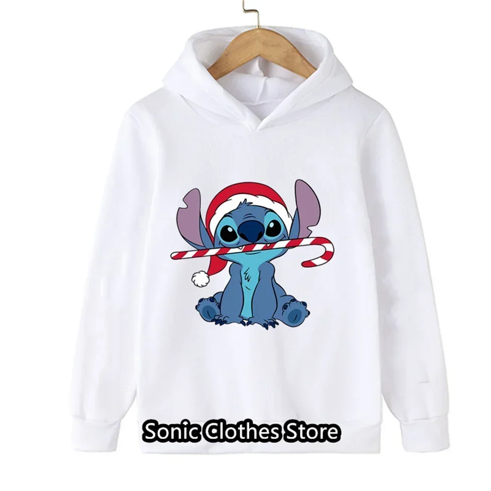 Kawaii Lilo Stitch Hoodie Baseball Jacket Baby Girls Sweatshirt Kids Boys Girls Harajuku Jackets Streetwear College Coats Y2k