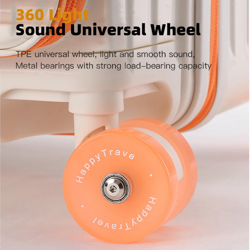 SUSHIMU أمتعة أمامية مفتوحة، حقيبة عربة قابلة للتوسيع، حقيبة كابينة مقاس 20 بوصة، حقيبة سفر نقية من البولي كربونات