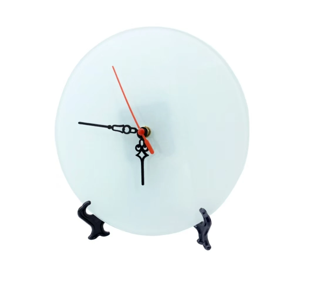

10pcs Sublimation Blanks DIY Gifts Glass Alarm Clock For Sublimation Heat Press Transfer Machine Printing