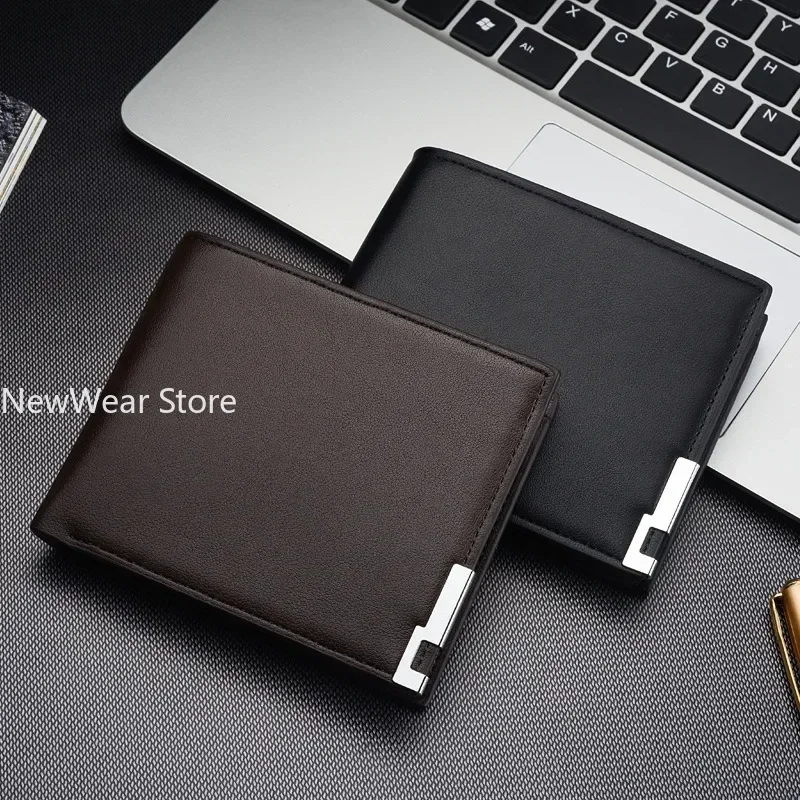 

Business Multi-card Slot Men Wallet Fashion Men Short Style Wallet Hardware Iron Edge