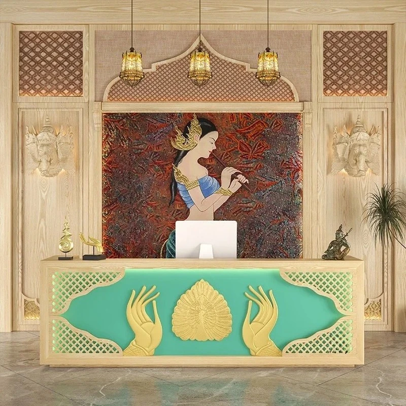 K South East Asia style foot bath Caier shop yoga health club massage club company bar front desk