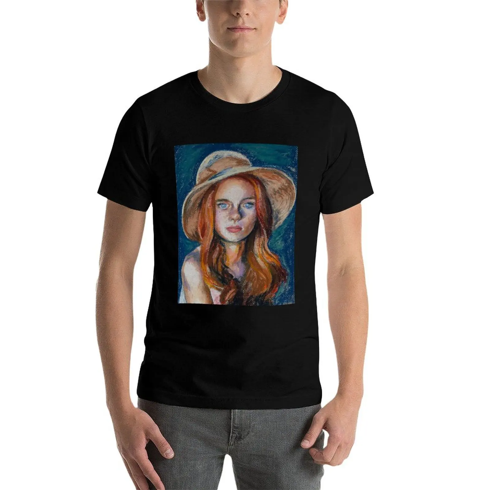 Girl with the Straw Hat T-Shirt Anime t-shirt graphic shirts luxury designer designer shirts heavyweight t shirts for men