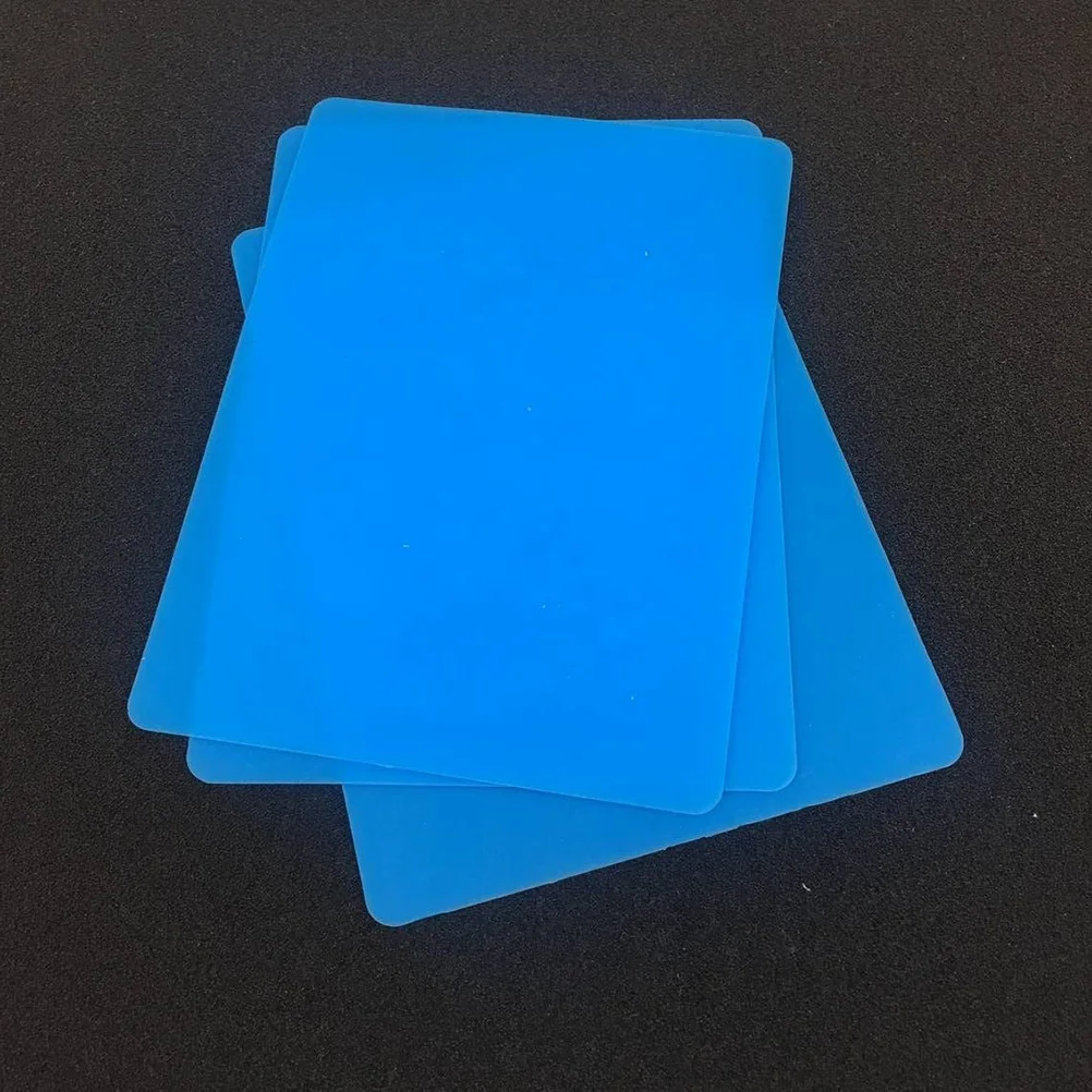 

4pcs L Size Blue Silicone Mat for Crafts Resin Jewelry Making Table ProtectorSilicone Sheet Epoxy Waterproof Heat Resistant