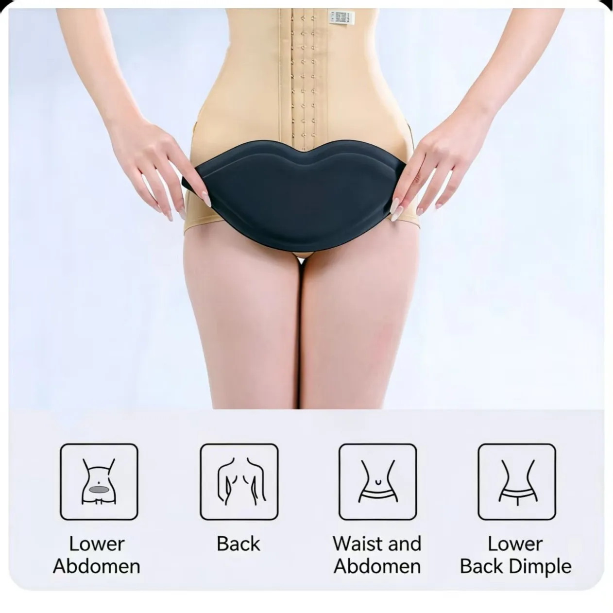 Waist Abdominal Soft Foam Compression Pad, Gentle Lining Cushion Matching Compression Inner Garment Abdominal Control Ab Board