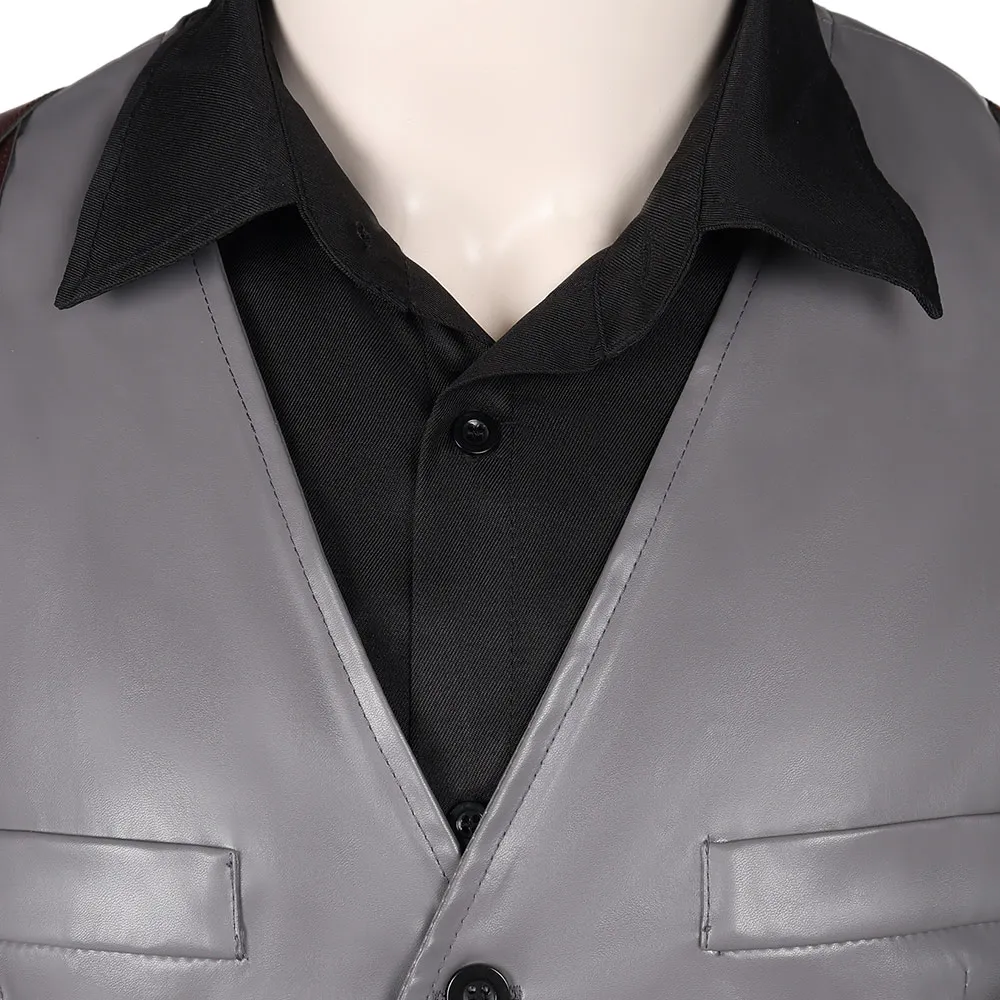 Disfraz de Cosplay de Wesker para hombre, camisa, chaleco, cinturón, juego de Resident 4, traje Biohazard Remake, ropa de fiesta de Carnaval de Halloween