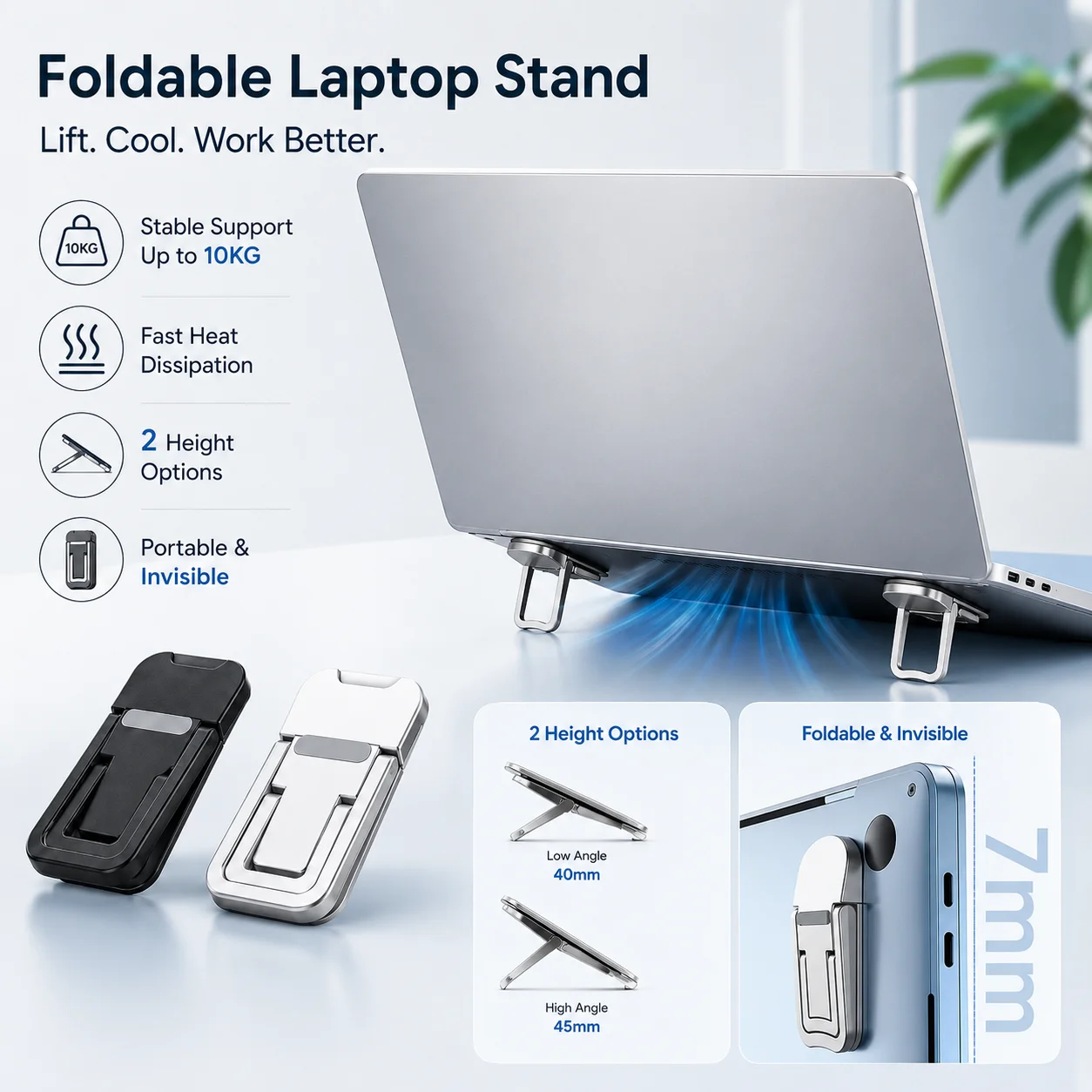 2 teile/satz Laptop Ständer für Computer Tastatur Stehen Riser Aluminium Mini Tragbare Laptop Steht für Notebook