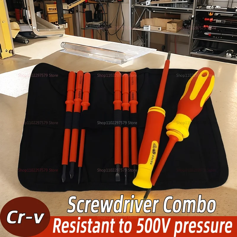 10 في 1 معزول مفك مجموعة 500 فولت صلابة عالية المغناطيسي فيليبس مسدس كهربائي أدوات إصلاح المهنية