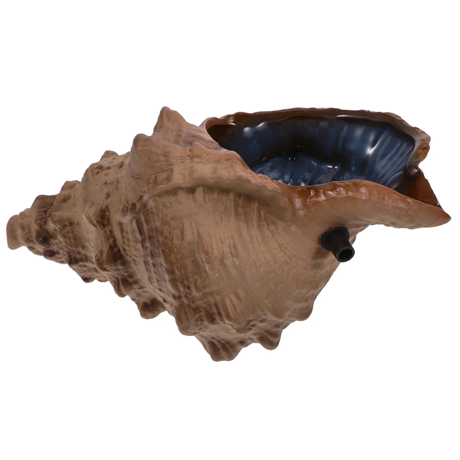 

Керамическая декоративная раковина-фонтан для аквариума, террариума, садового пруда, для ландшафтного дизайна и акваскейпинга (для использования в помещении и на улице)