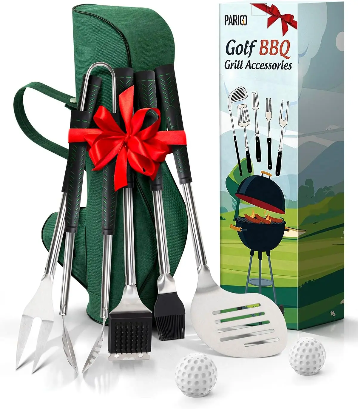 

Men's Golf Grill Set - Unique BBQ Tools, Gag Gifts for Dad, Outdoor Gadgets for Birthdays and Father's Day