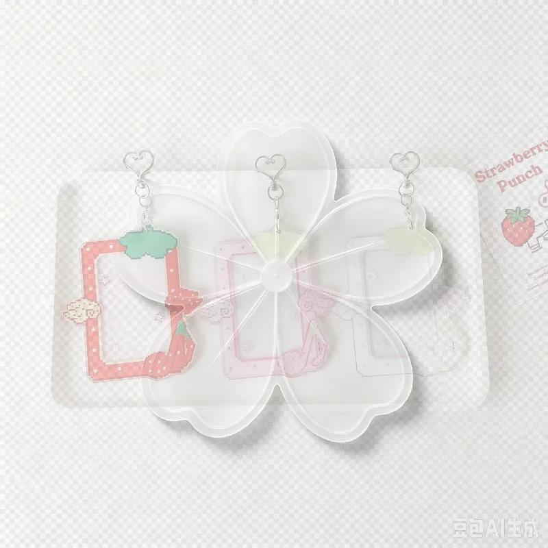 1Pcs Fashion Kpop Acrylic Musical Note 3in Photo Card Holder Cute Idol Photo Storage Backpack Pendant Keychain
