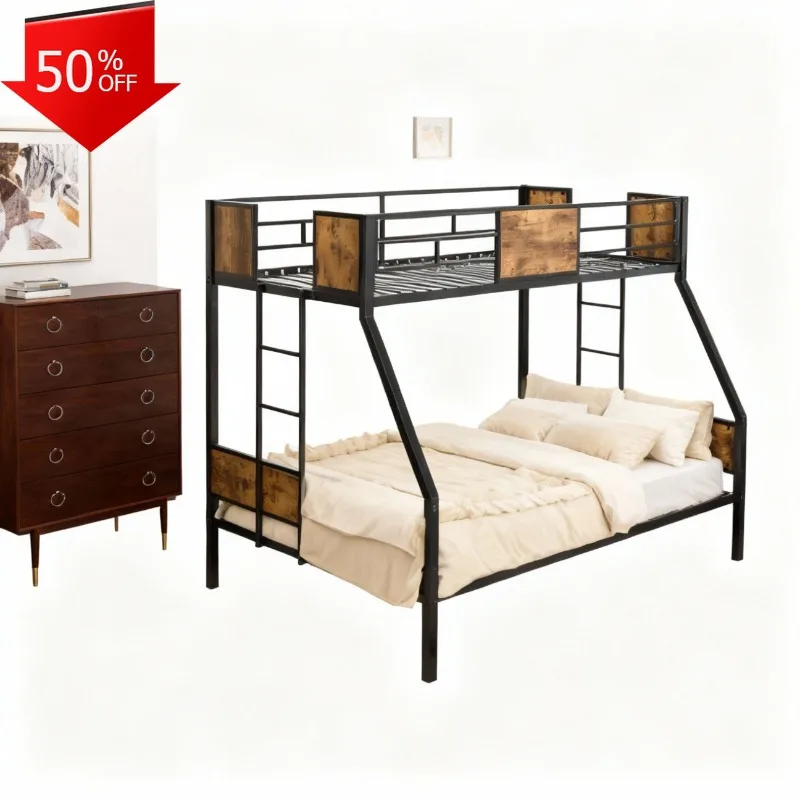 

Furniture Individual Bunk Beds Adults Headboard Bunkbeds Bed Adult Cama King Single Bed Frame Twin Modern Queen Beds Lit Cabane