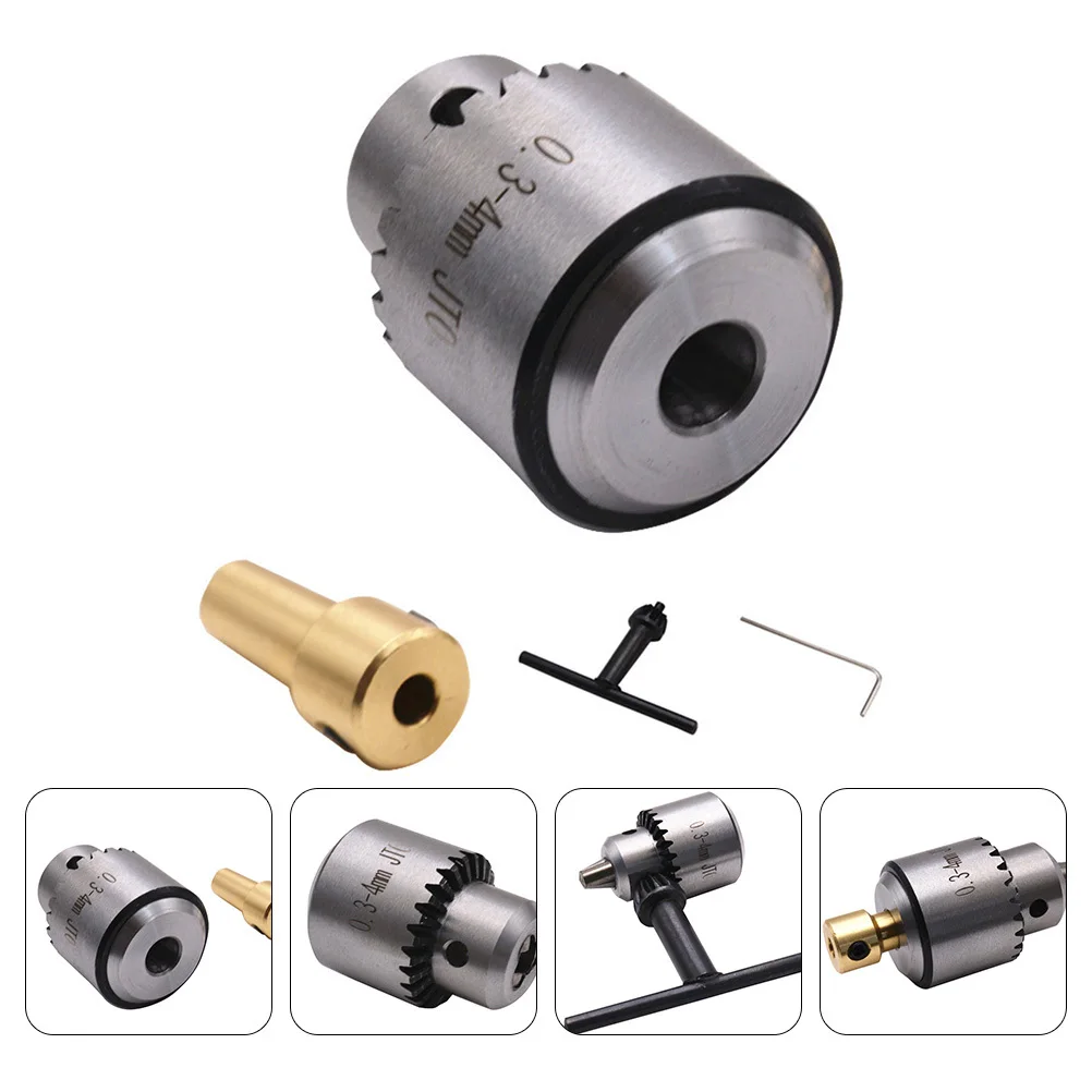 

1Set Micro Mini Drill Chuck 0.3-4Mm Polished Stainless Steel Anti-Oxidation for Lathe Electric Hand Drill Conversion Chuck