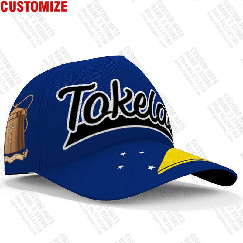 Tokelau Islands Baseball Caps Free 3d Custom Made Name Number Team Logo Hat Tkl Country Travel Union Nation Island Flag Headgear