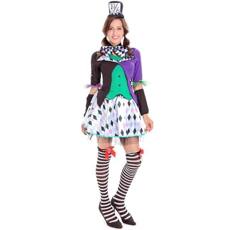 

Sexy Clown Costume Role Play Halloween Women's Game Traditional Ethnic Stage Costume Ladies Fashion Autumn New Arrival