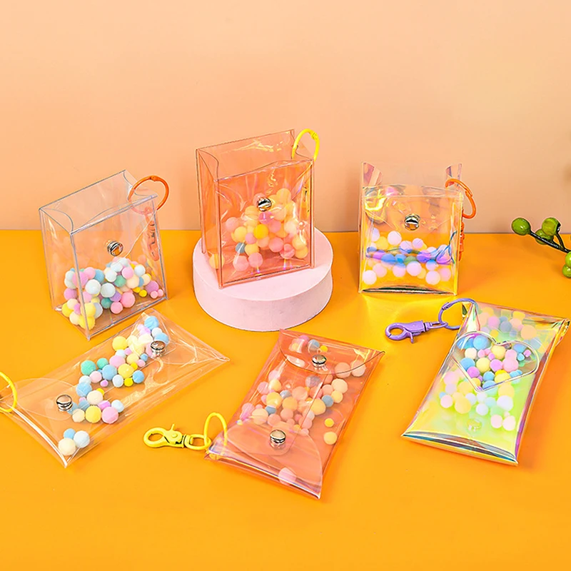 Pvc Transparent Pendant Storage Bag Cartoon Small Doll Toys Display Bag Square Bag