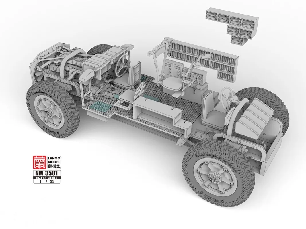 Heavy&Lanmo NM3501 1/35 Autoblinda AB40/41/43 Armored Car Internal Structure Kit