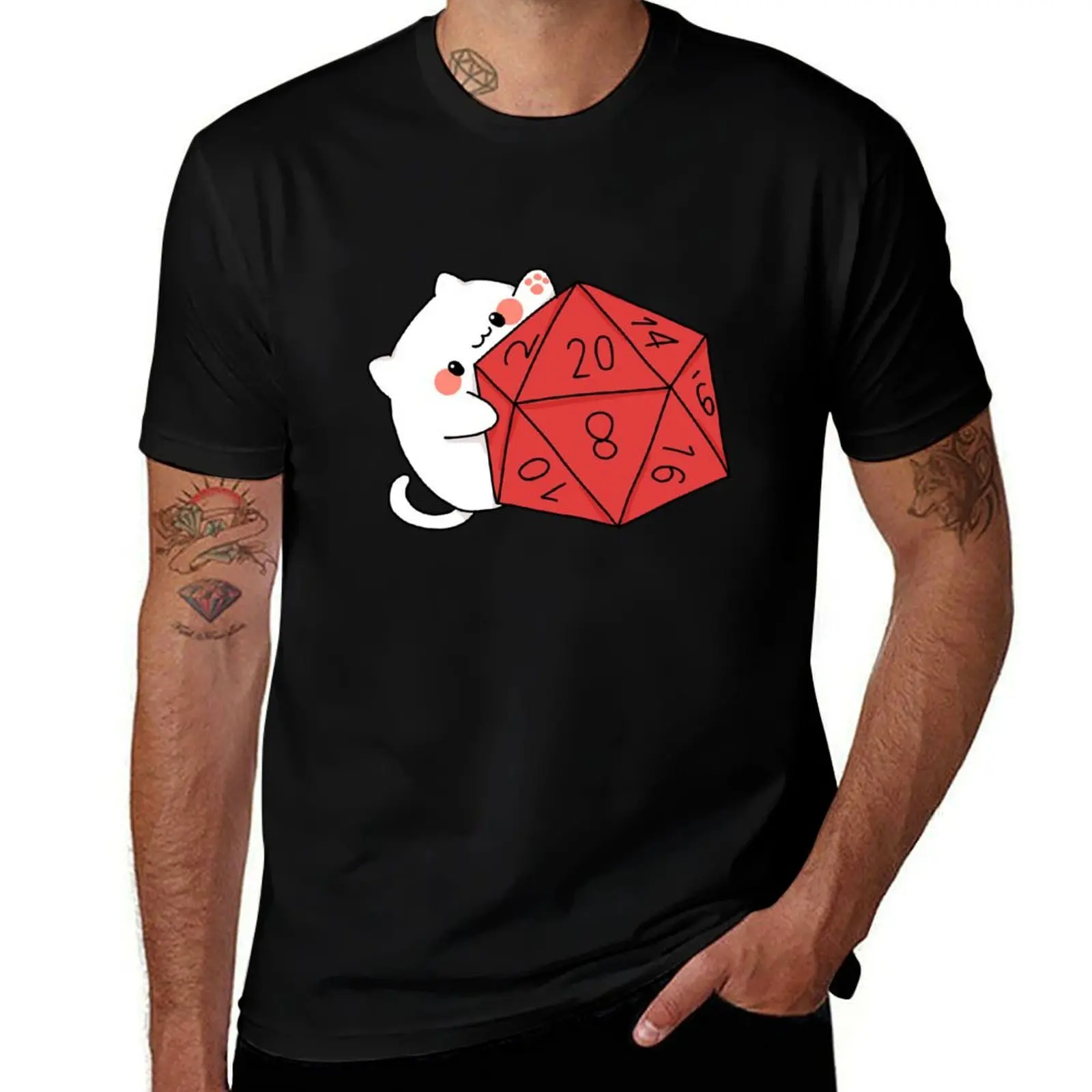 

I Love Cat and Dice / Board Games - Cute - Funny - White Cat #2 T-Shirt cotton t shirt pack funny t shirts cotton T-shirt