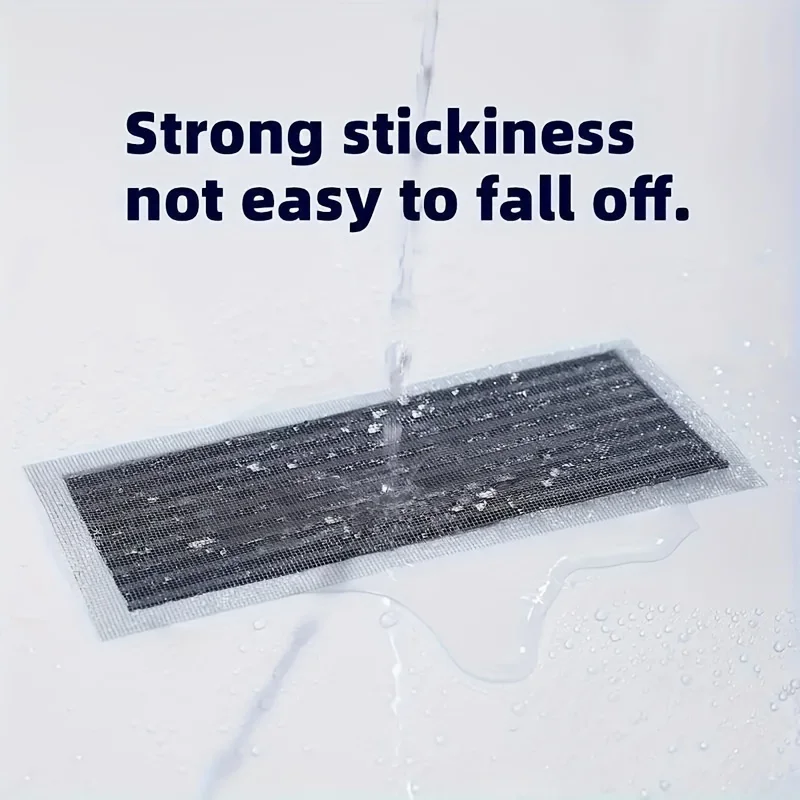 

1 roll Disposable Floor Drain Sticker Filter Mesh with Double-Sided Adhesive 196.85inch Roll Length Plastic Material
