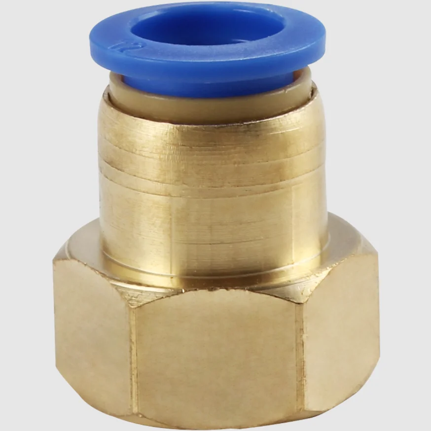 Fit 6 8 10 12mm Tube OD To M10 M14 M16 M18 M20 Metric Female Thread Brass Pipe Fitting Push In Quick Pressure Gauge Connector