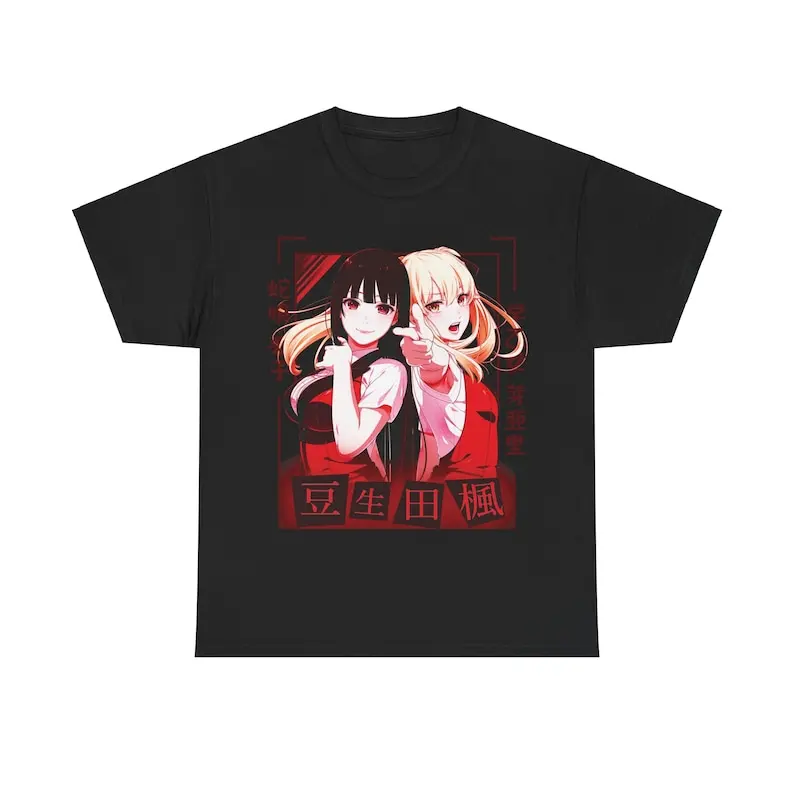 Yumeko Jabami Mary Saotome Kakegurui Anime Aesthetic Vaporwave Japanese Manga Pastel Goth Unisex Heavy Cotton Tee