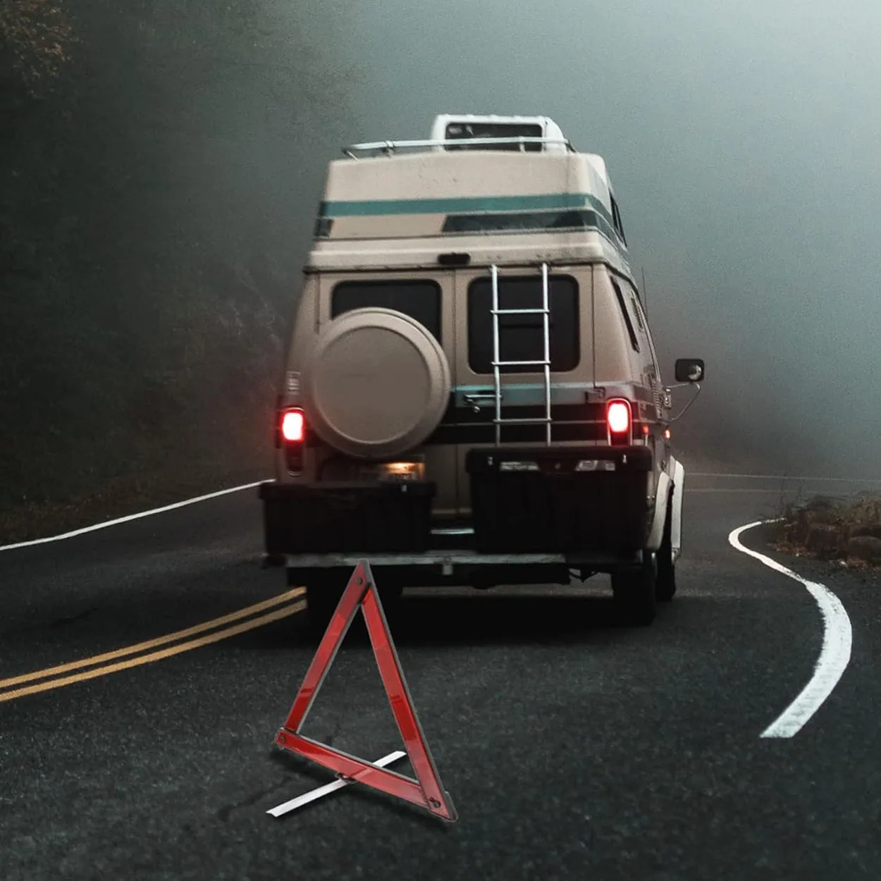 Car Reflective Emergency Triangle Red Foldable Breakdown Stop Warning Sign Universal