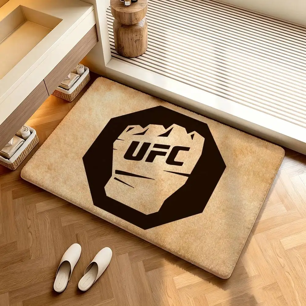 UFC Logo  Shower Room Absorbent Small Floor Mat Soft Comfortable Decorative Foot Mat