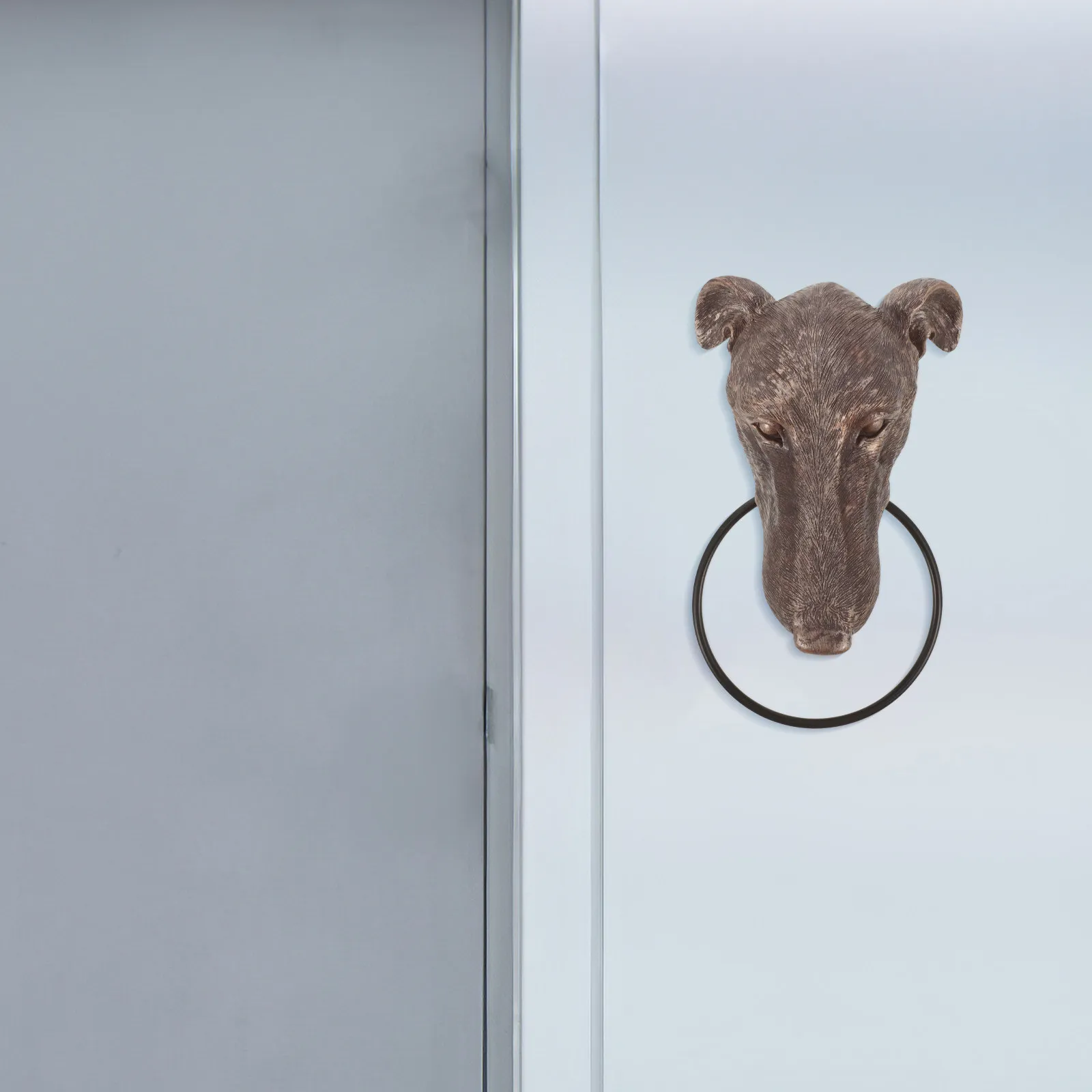 

Навесной дверной молоток в виде головы собаки, высокореалистичный, из смолы, для входной двери, для дома и отеля, декоративный.