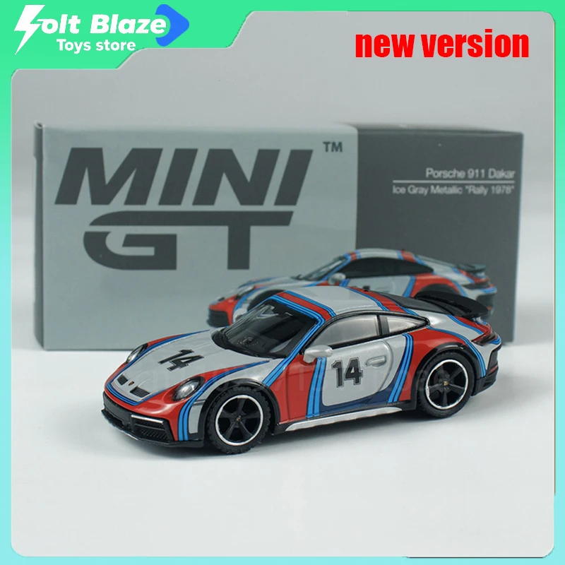 

MINIGT 1/64 Porsche 911 Dakar 1978 Rally Race 964 DieCast Car Model Simulation Static Room Display Cars Model Boy Toys Gift