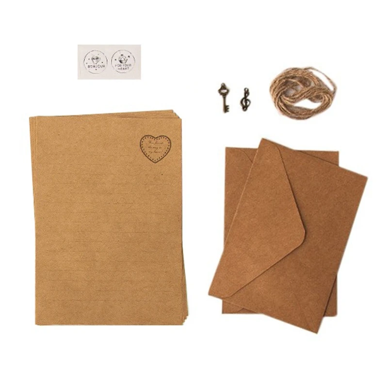 Vintage Kraft Paper Writing Paper For Letter Writing Letter Paper Stationery 8 12Piece