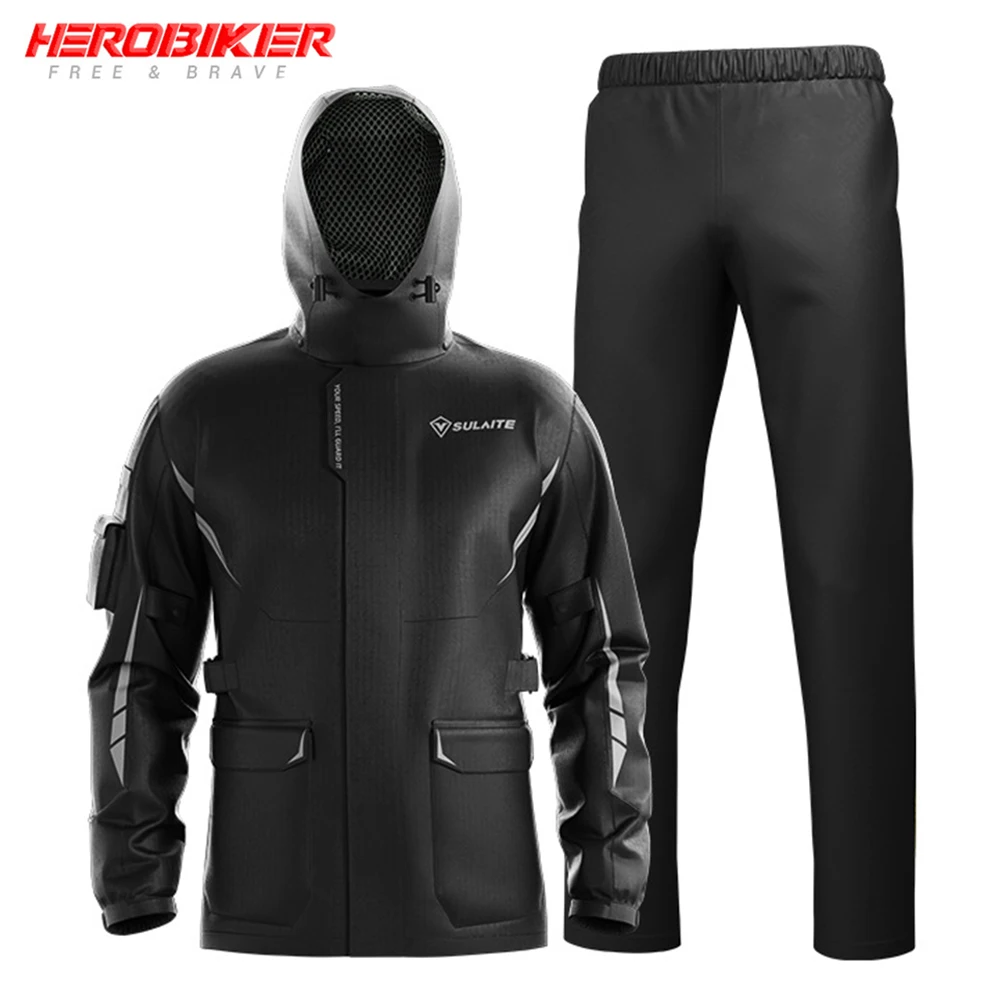 

Men's Raincoat Waterproof Motorcycle Rain Cover Suits Motobike Raincoat Jacket Moto Rain Suit Multicolor Split For Motorcyclist