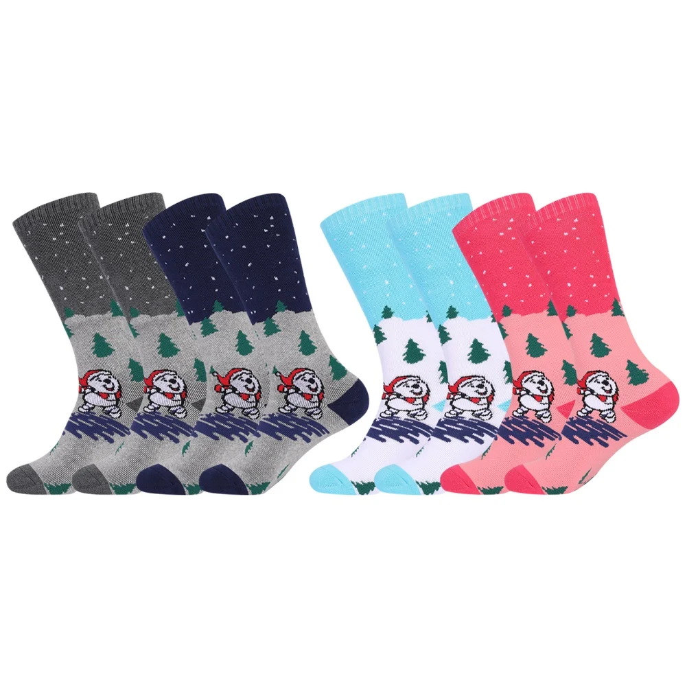 Kid Winter Thermal Ski Socks Thicken Cotton Warm Compression Socks Snowboarding Cycling Hiking Stocking Child Leg Warmer