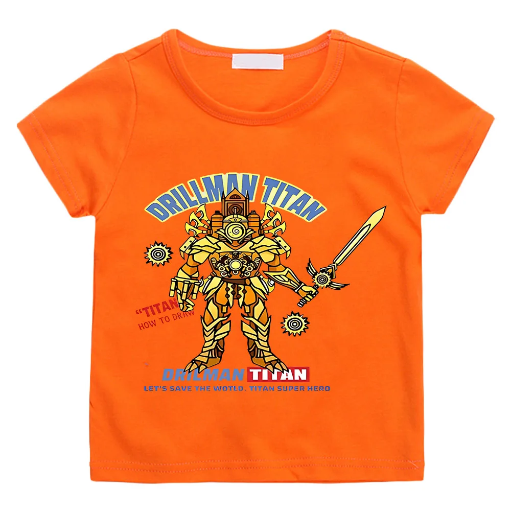 Camisetas de juego de Anime de Titan Chainsaw Man, Let's Save The World, ropa informal de verano para adolescentes, moda para niñas, jóvenes, niños, manga corta