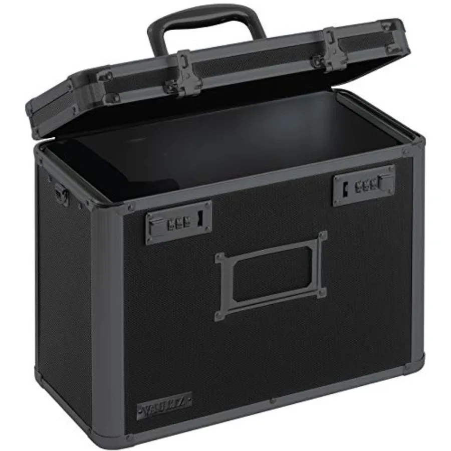 

File Organizer Storage Box - 14 x 7 x 12.19 Inch Size, Portable Locking Storage Totes with Dual Combination Locks for Filing Of