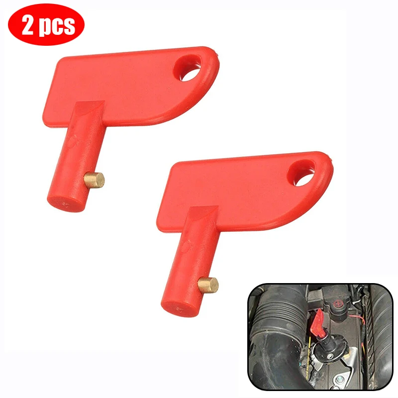 2pcs Spare Keys For Battery Isolator Switch Circuit Breakers Power Cut Off Switch Car Boat Van Battery Disconnecter Car Products