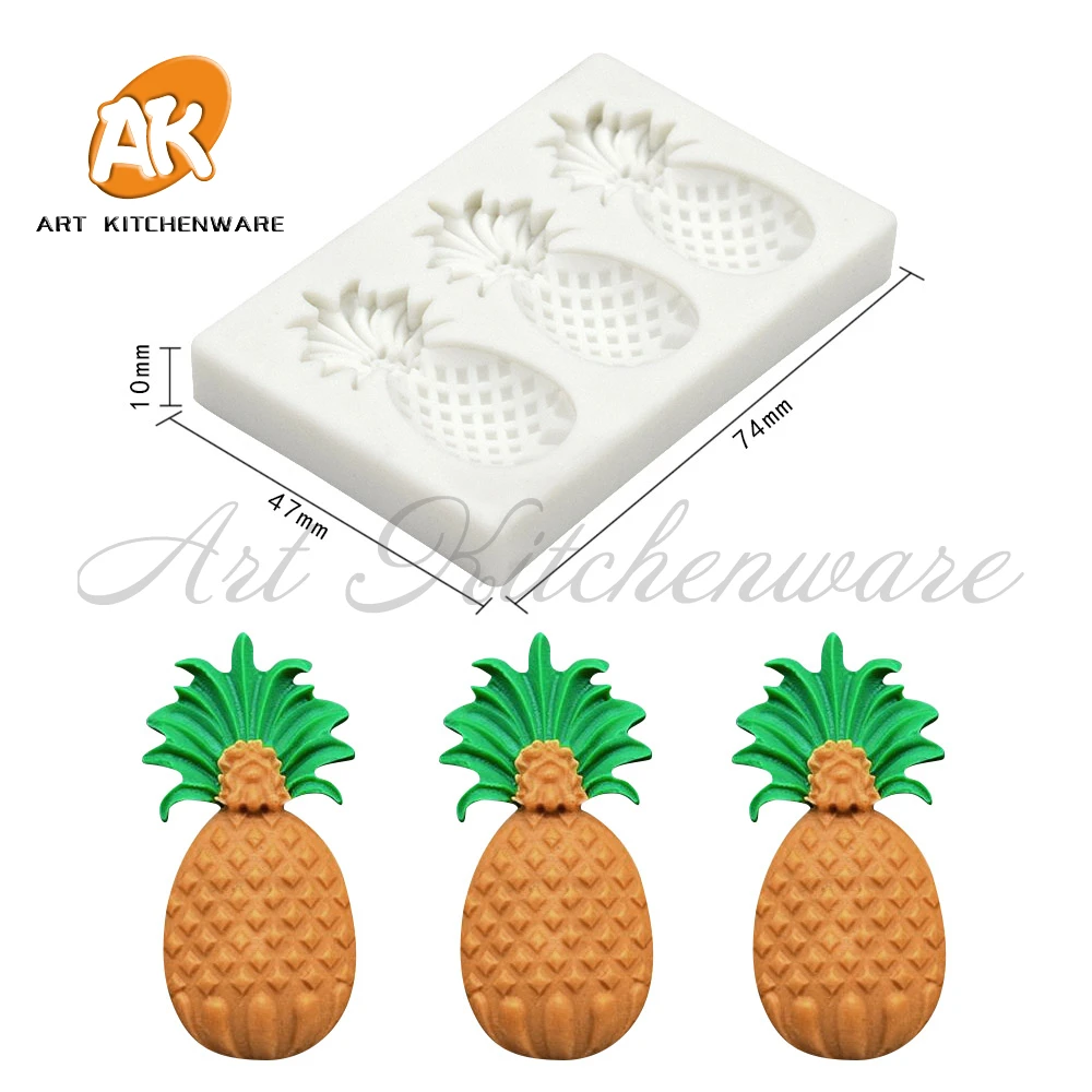 Little Pineapple Mold Veiner Mold DIY Fondant Cake Decorating Tools Silicone Cake Mold Baking Supplies kitchen Tool