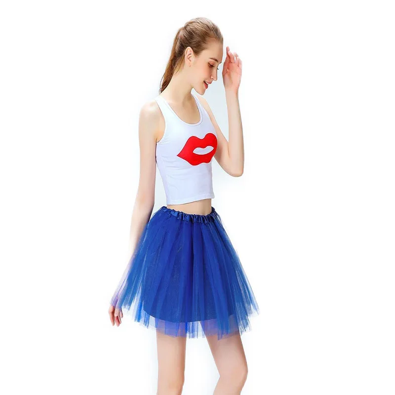 1Pc Schattige Carnaval Dans Performance Rok Kleurrijke Tule Rok Pofrok Voor Volwassenen