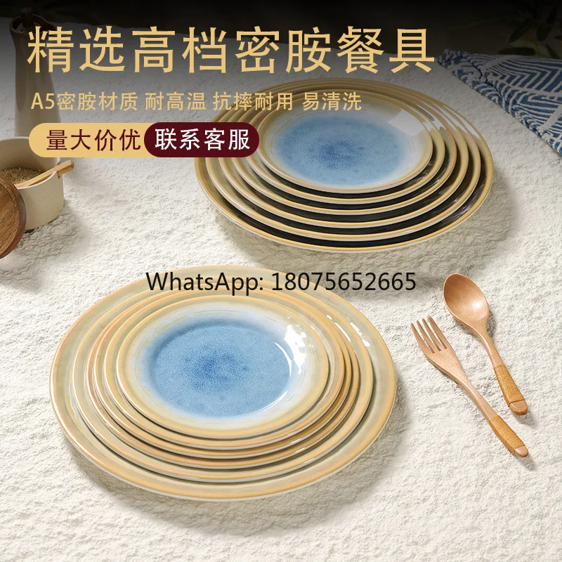 業務用、サービングディッシュ、フルーツ、中華料理用の創造的な模造陶磁器皿