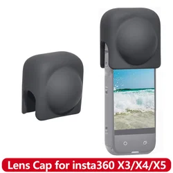 Silicone Lens Cap Protective Cover for Insta360 X3 X4 X5 Panoramic Camera Anti-Scratch Dustproof Lens Guard Accessory