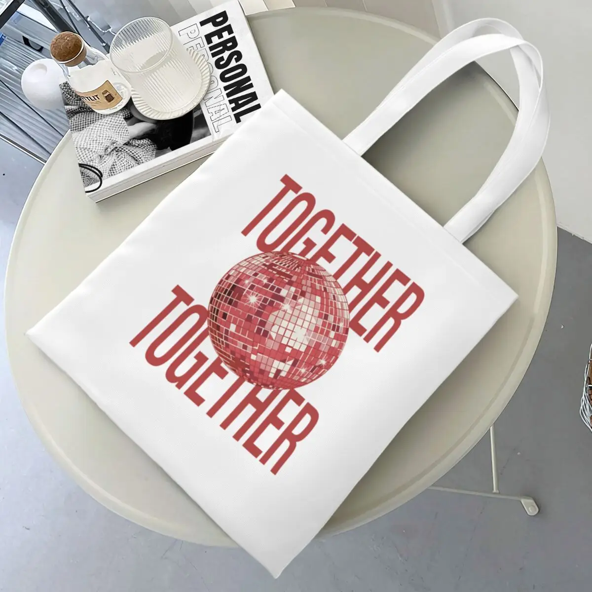 Harrys Styles We Belong Together Shopper Bag Office Handbags Student Graphic Shopping Bags Funny Polyester Tote Bag
