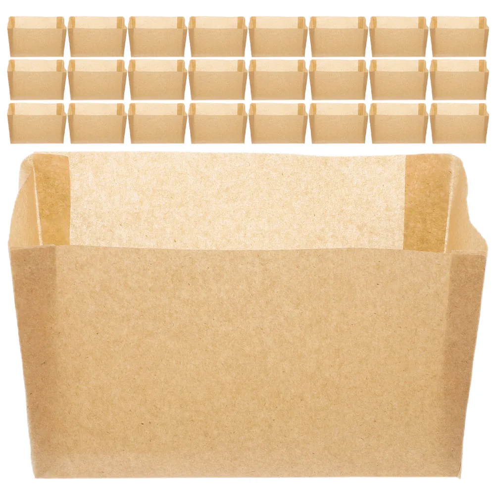 

50pcs Baking Mold Pad Paper Bread Liners Nonstick Pan Parchment Loaf Pans High Temperature Resistant Easy Release Disposable