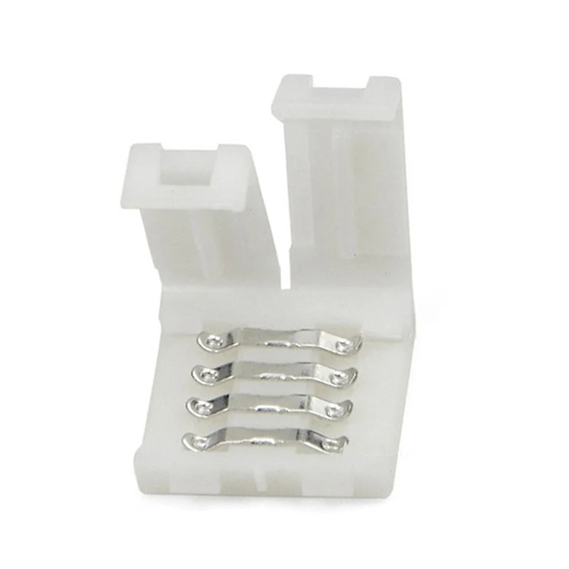 New 10pcs RGBW LED Connector 10mm 4pin Free Soldering Connector for 5050 3528 LED Single Color RGB RGBWW Strip Light