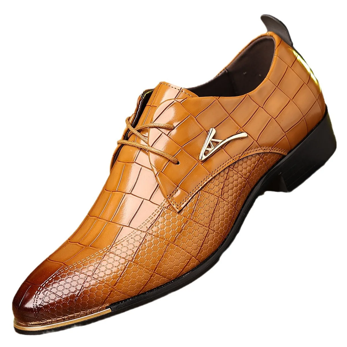 Soft Leather Shoes Men's Office Pointed Toe Men Business Formal Shoes Fashion Wedding Dress Shoes for Man Patchwork Party Shoe