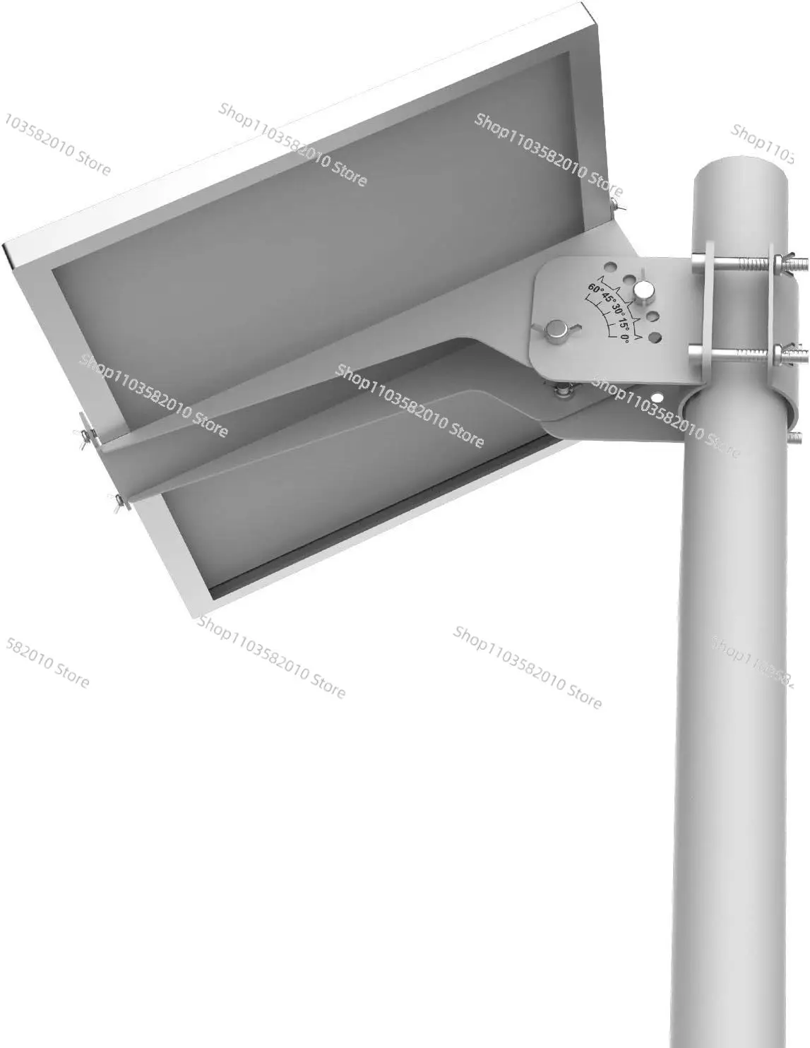 Adjustable Solar Panel Pole Mounting Bracket Kit for 20W 30W Solar Panels
