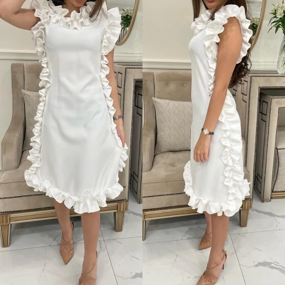 Einfache Juwelen scheide Heimkehr Kleider falten konturierte Satin formelle Gelegenheit Kleid فساتين الحفلات س블رسهسعوديه formale kassa