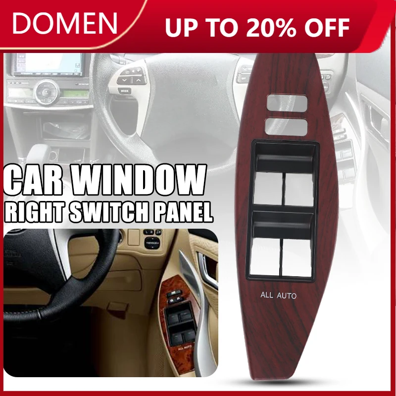 

Car Right Front Armrest Base Upper Panel Wood Grain Door Window Switch Cover Trim For Toyota Allion 2007-2021 74231-20310-C0