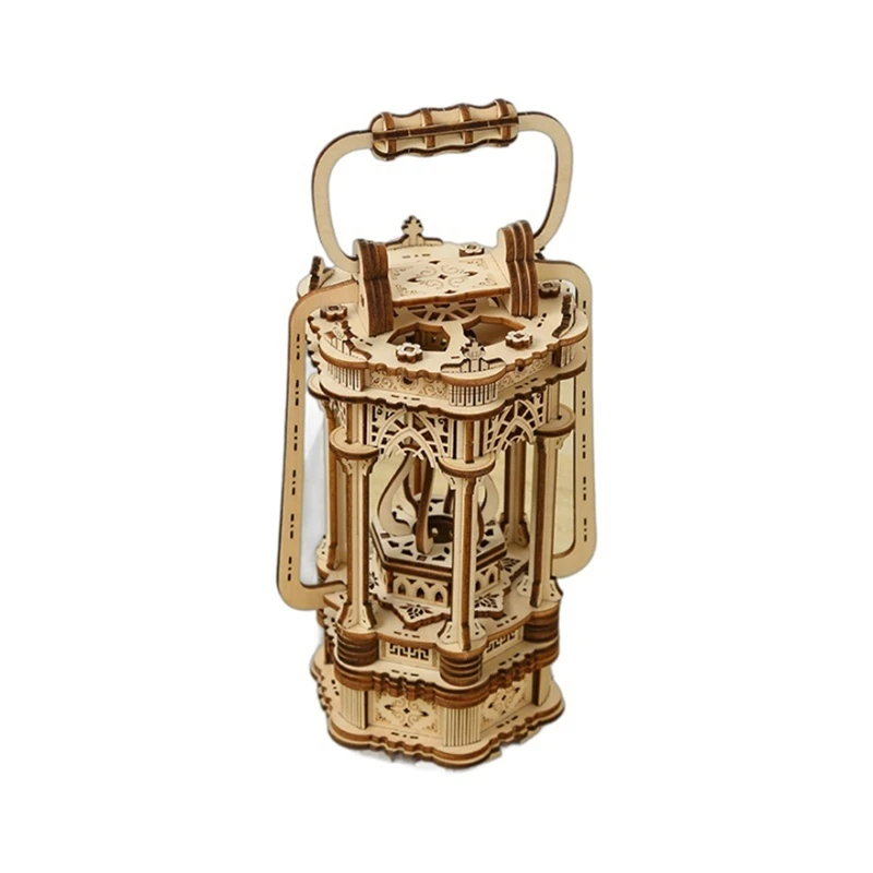 3D Wooden Puzzles For Adults Vintage Lantern Model Kits With Light, 3D Wooden Lantern Model Kits To Build For Home