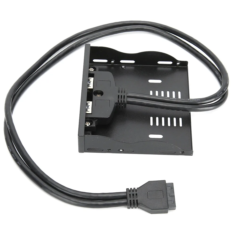 لوحة أمامية مرنة لوحة أمامية توسيع اللوحة الأمامية USB3.0 لوحة أمامية مرنة 3.5 بوصة خليج مرن 19 دبوس إلى 2 واجهة USB3.0 HUB #5